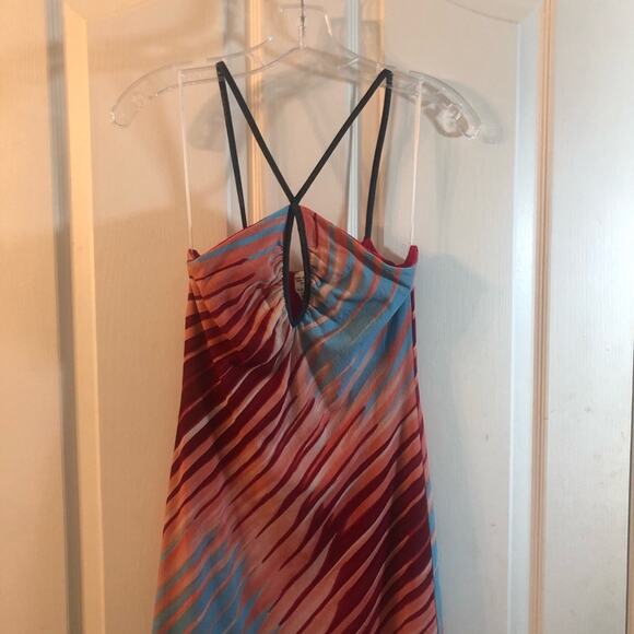 Robe Shama Stretch Crinkle Keyhole Dress S - Picture 11 of 14